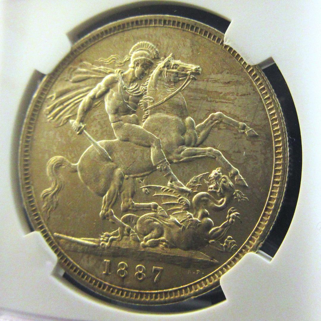1887 イギリス クラウン 銀貨 ゴールデンジュビリー NGC コイン - メルカリ