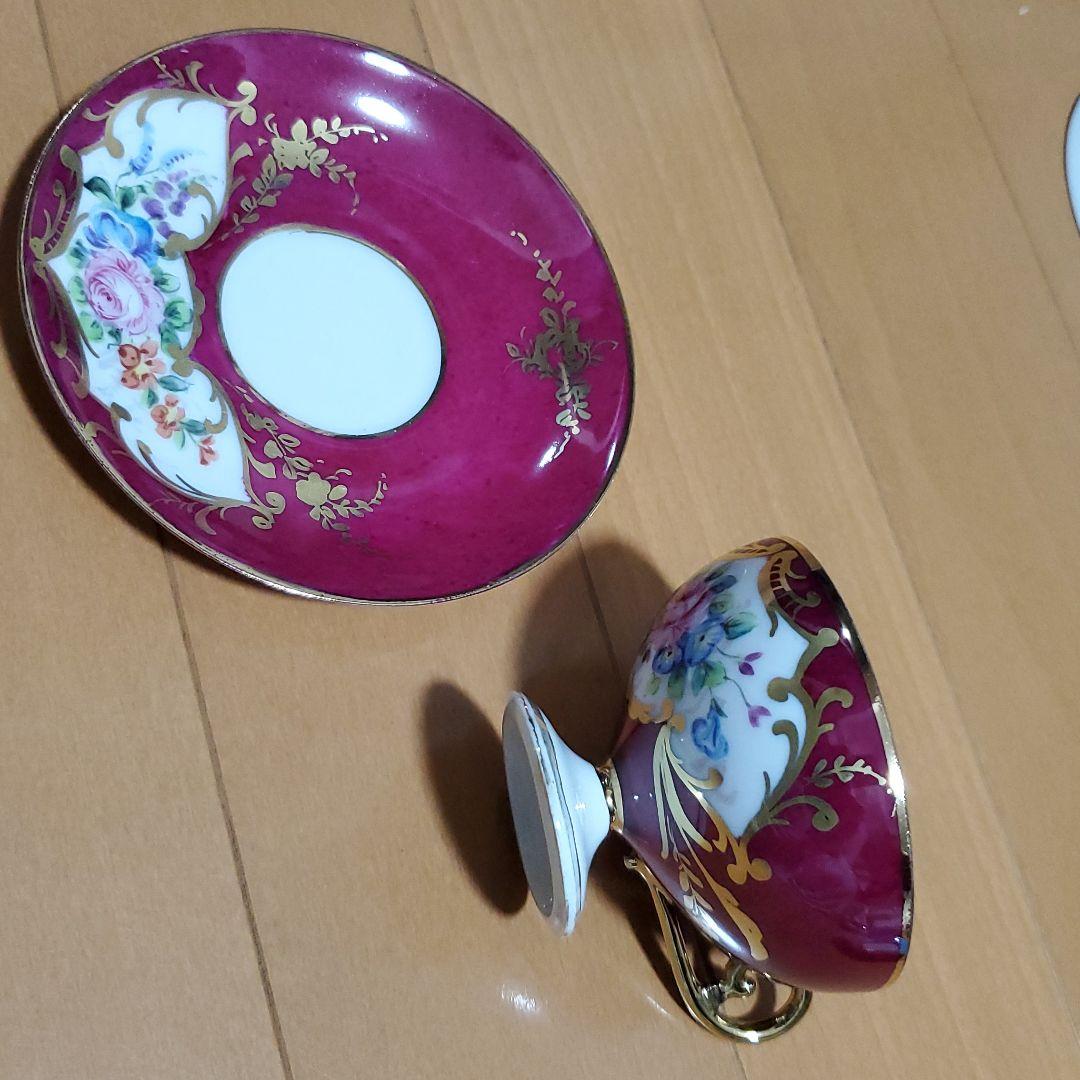 コレクションに　1客単品売りです✨フランス骨董品　アンティークリモージュ　5色
