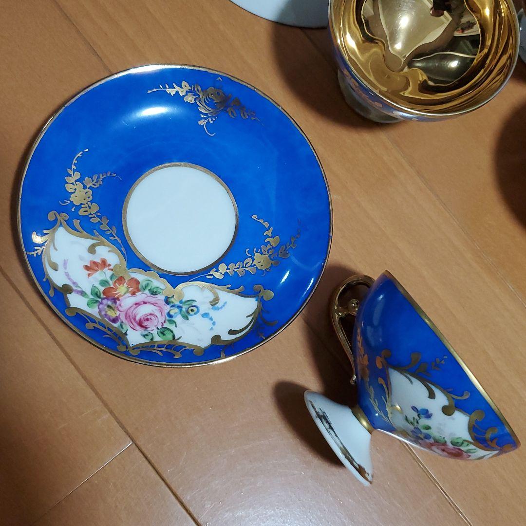 コレクションに　1客単品売りです✨フランス骨董品　アンティークリモージュ　5色