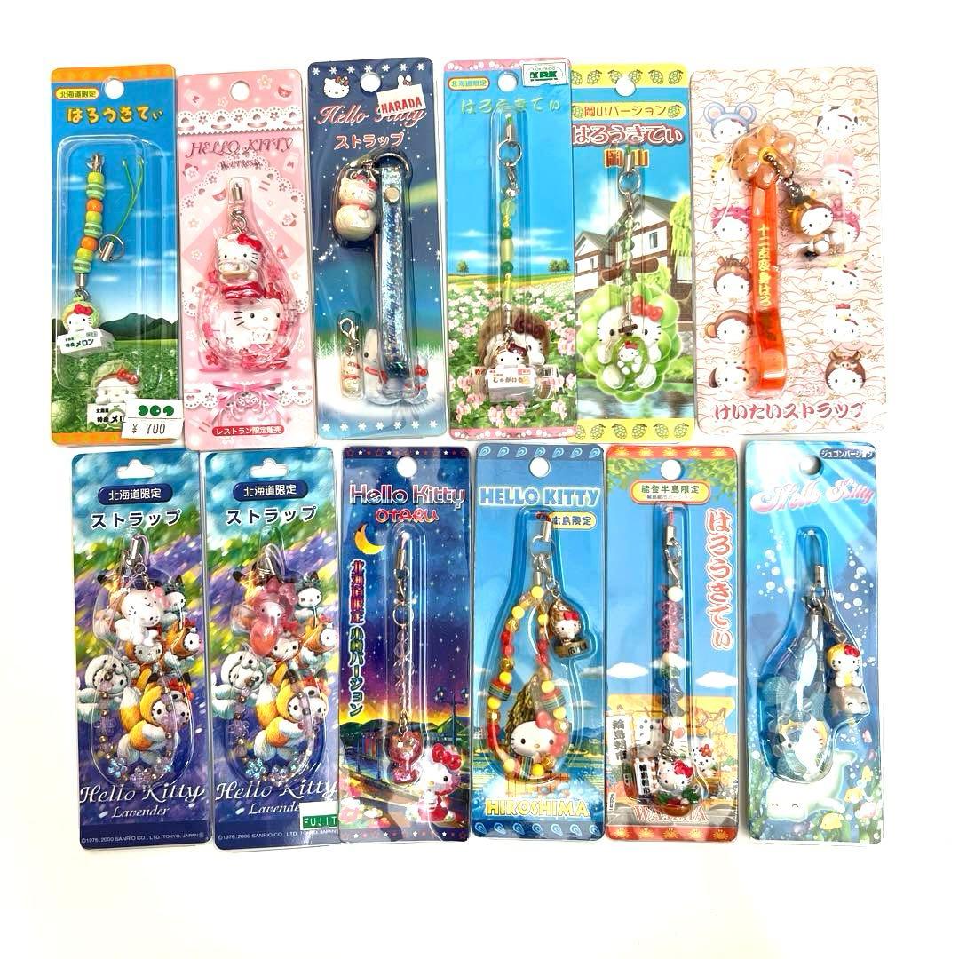 サンリオ　ハローキティ　ご当地　根付け　ストラップ　まとめ売り　合計131個