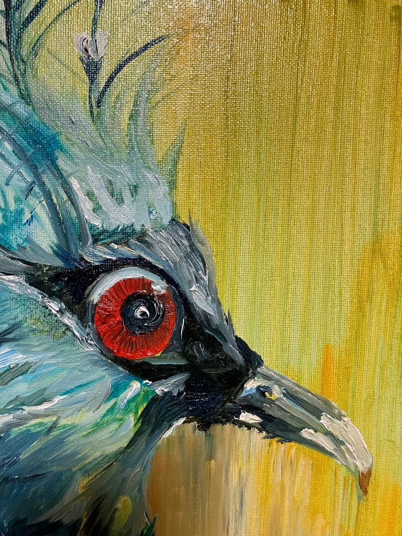 油彩画 オウギバト