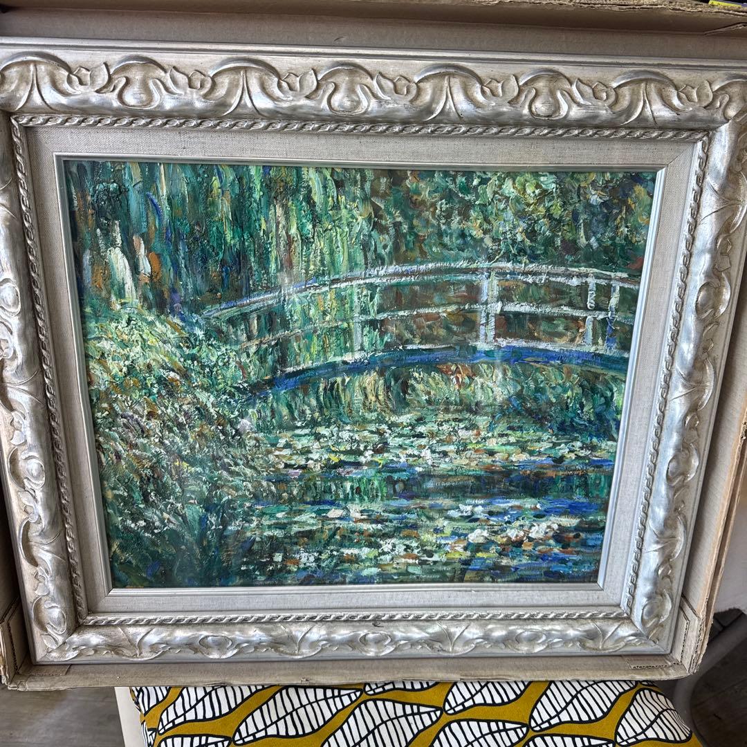 青木敏郎、絵画、油彩4号、椿レーマ杯染付皿、高級額縁、肉筆、森本草