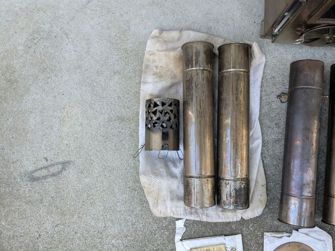 FIELDOOR　薪ストーブ　延長煙突2本付き　ステンレス製