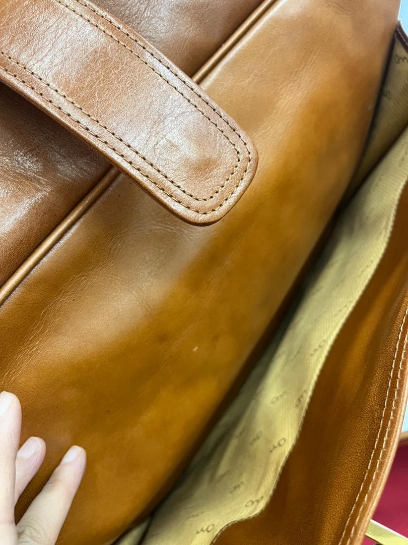 ☆美品☆MARUEM 本革 スクエア ボストンバッグ 旅行鞄 レトロ キャメル