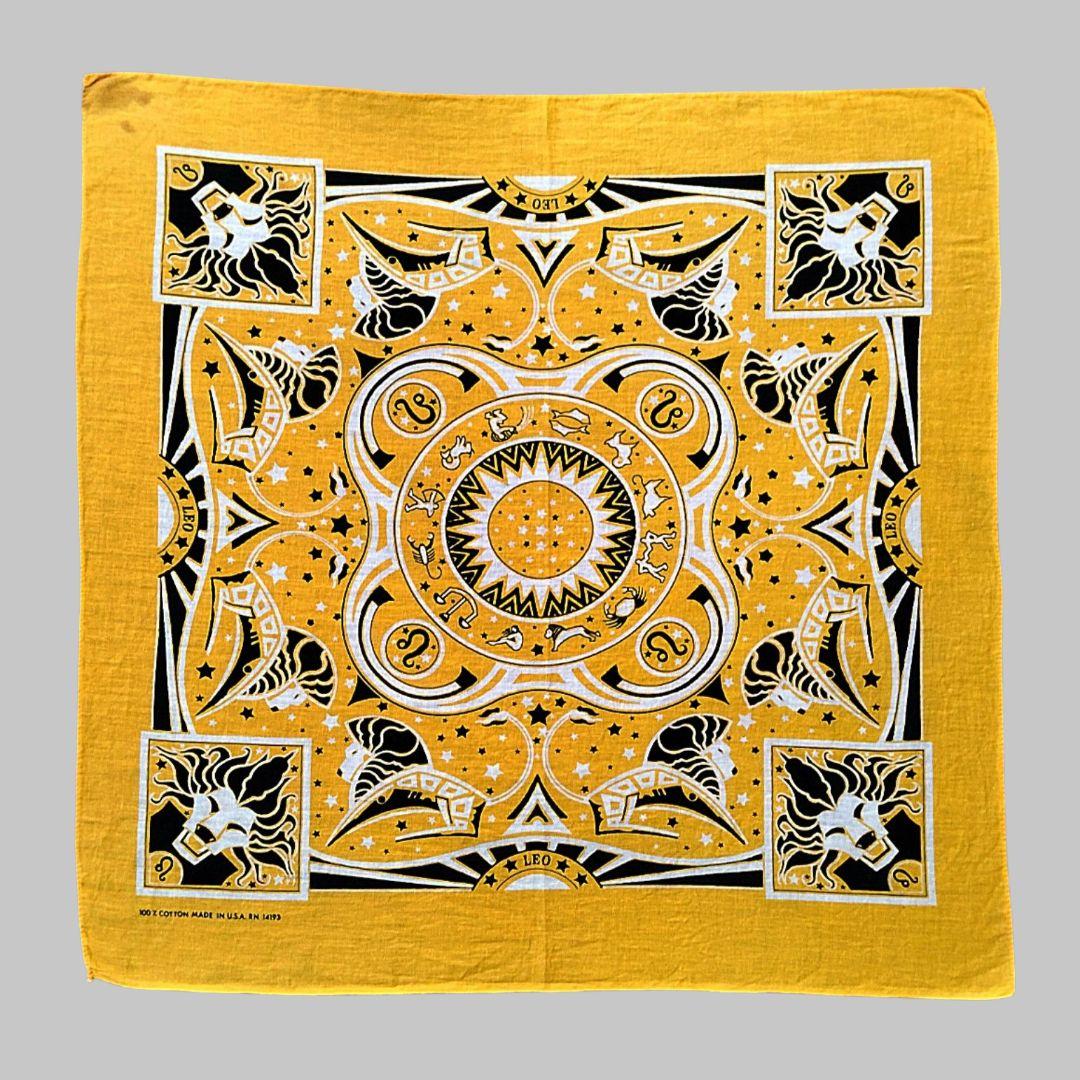 スペシャル 〜70s ヴィンテージバンダナ 星座シリーズ 獅子座 VINTAGE