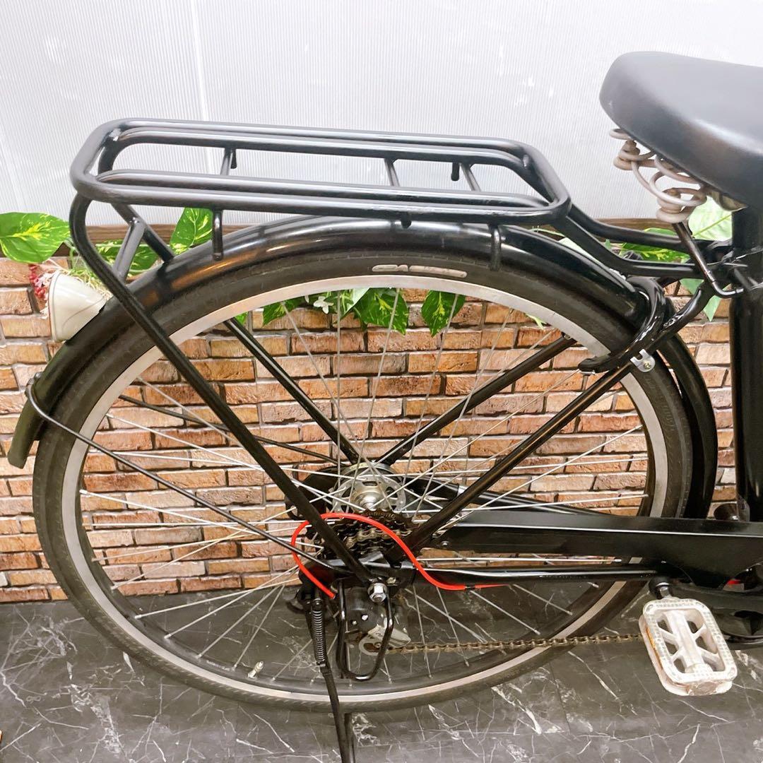 【86】一般車 ママチャリ SUBCREW ブラック 27インチ 外装変速付き