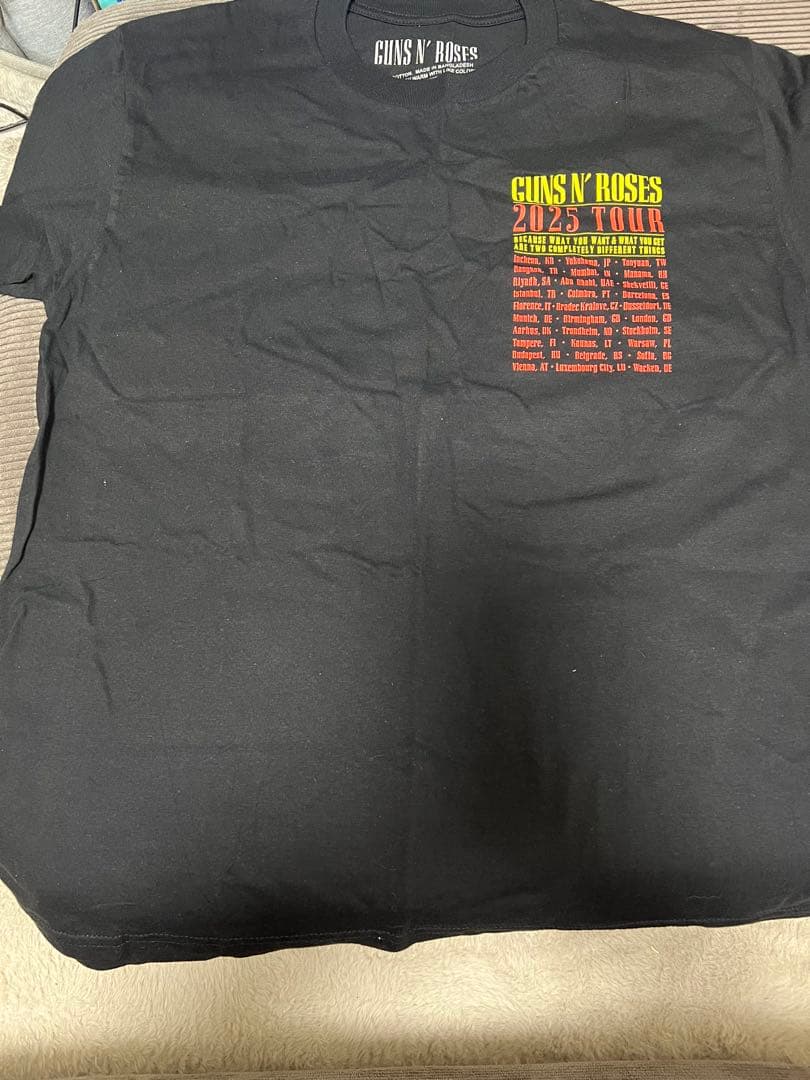 GUNS N' ROSES 2025 TOUR Tシャツ横浜会場限定