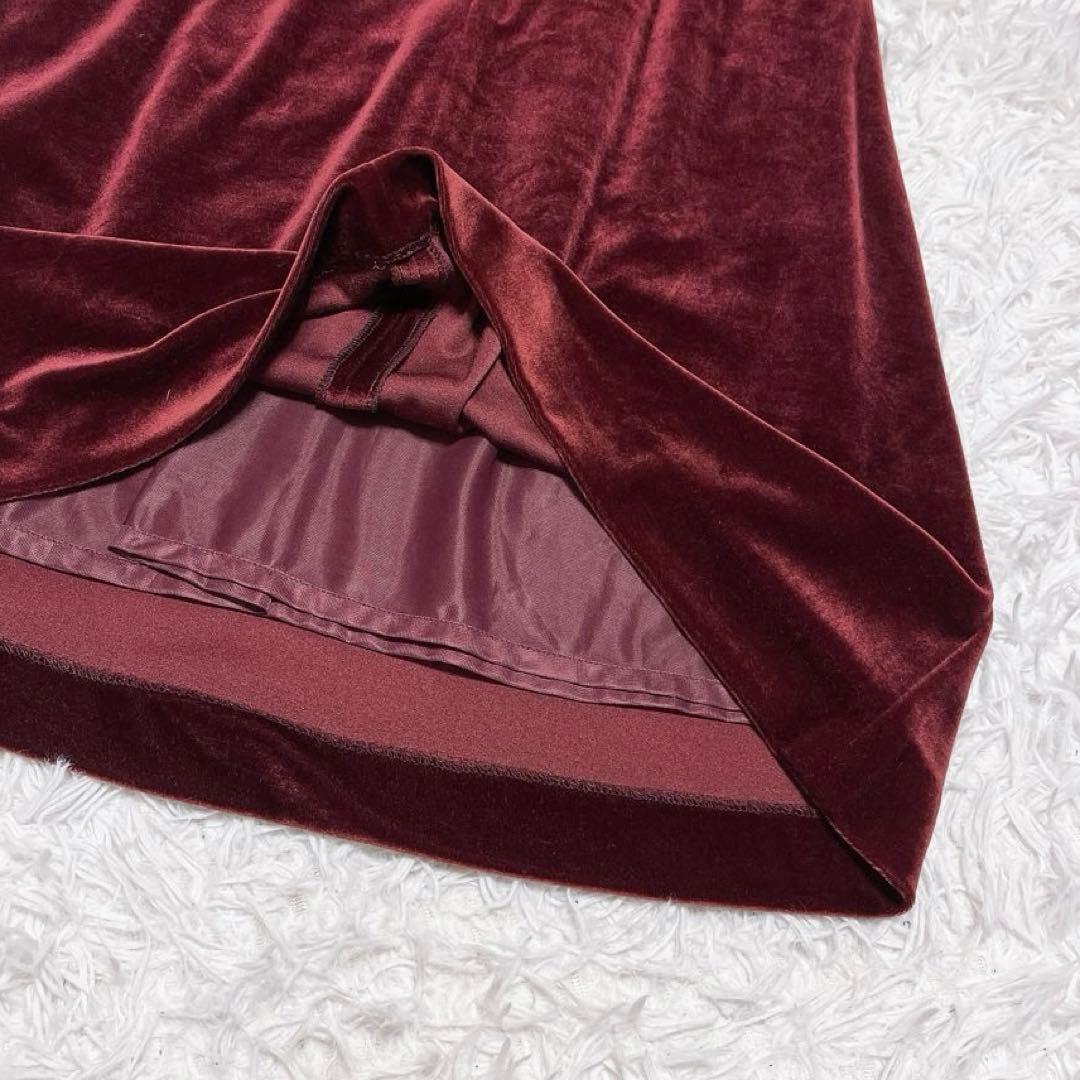 シビラ ベロア ロング ワンピース ドレス ノースリーブ ハイネック