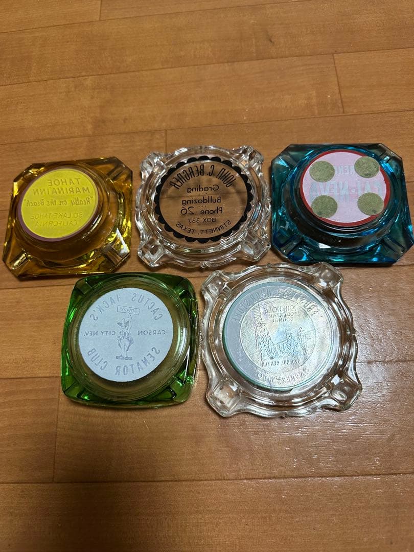 海外購入 ビンテージ アドバタイジング アシュトレイ 灰皿 5個セット