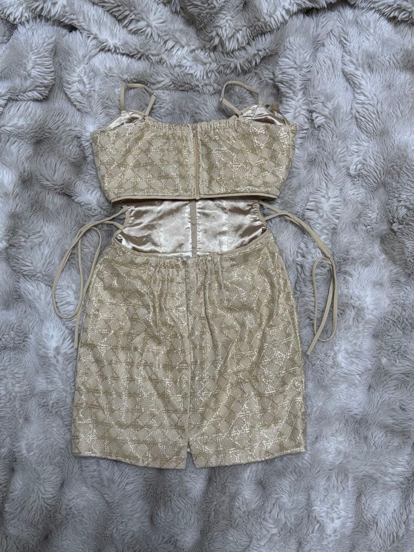 Robe de Fleurs バニラクリーン タイトドレス