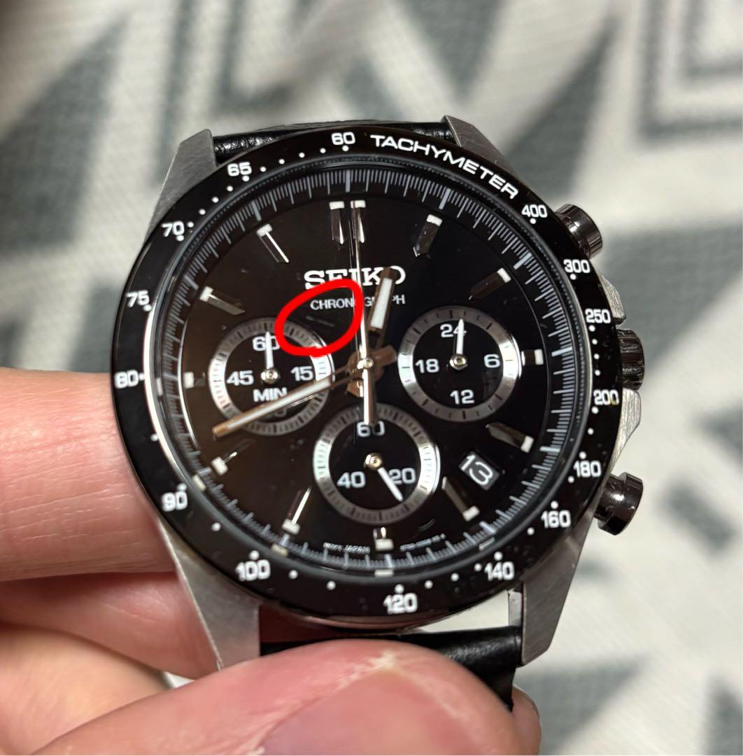 I*n様 SEIKO 8T63-00D0 セイコー クロノグラフ 腕時計 レザー