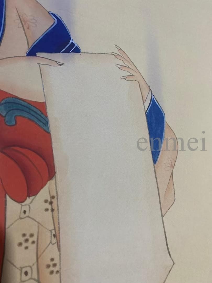 中国古美術・旧藏珍品・張大千款・仕女図・絹本・純手描き・掛軸・中堂畫・