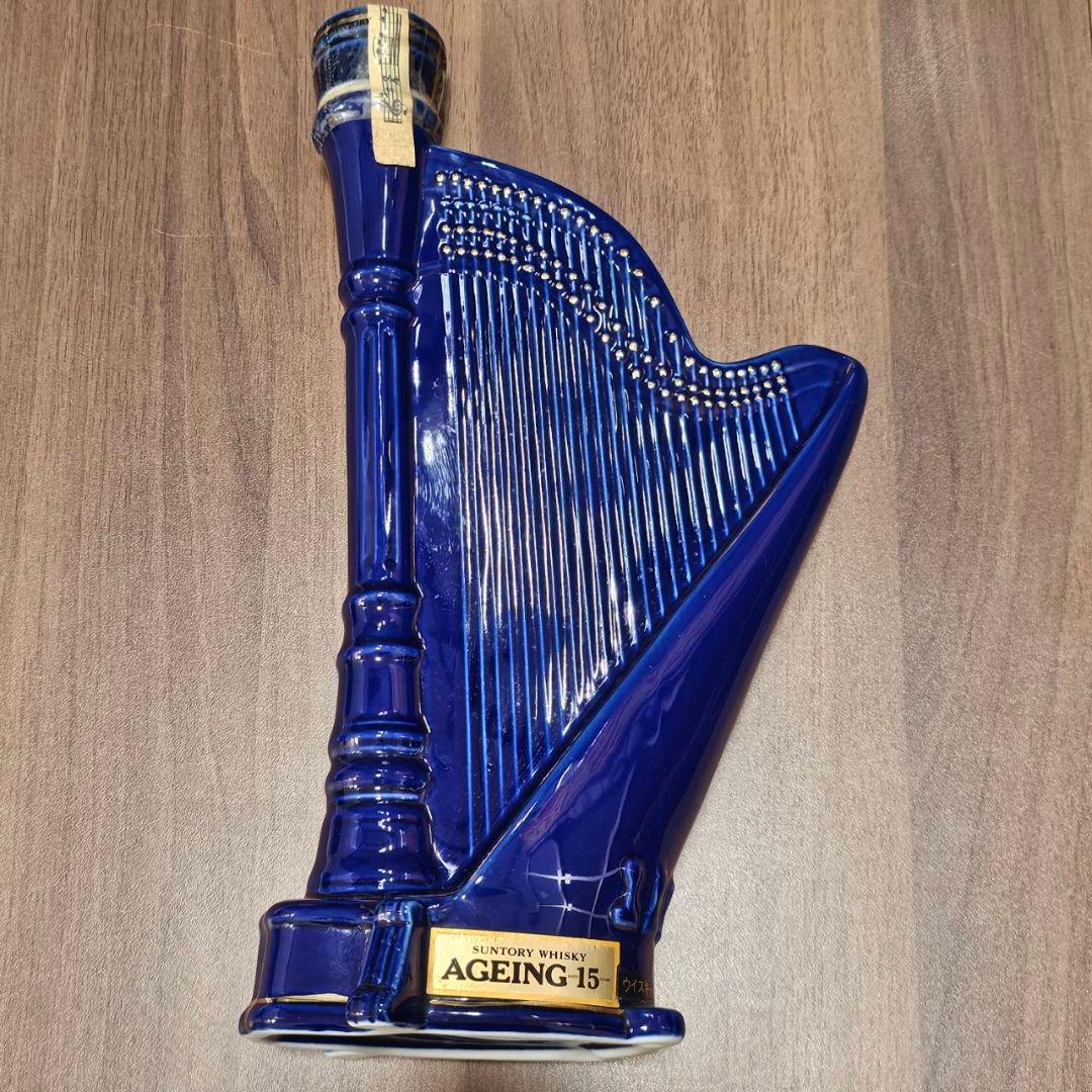 お値下【未開栓】サントリーウイスキーAGEING15ハープ型ボトル古酒