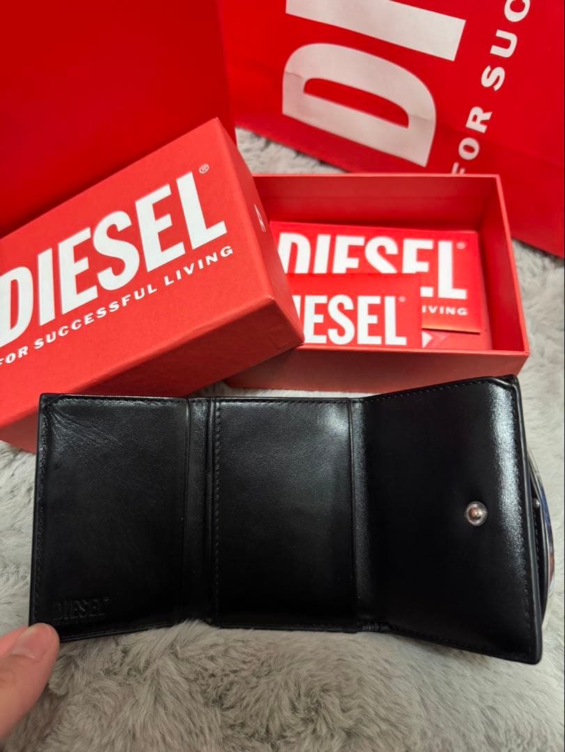 DIESEL 三つ折り財布 ブラック