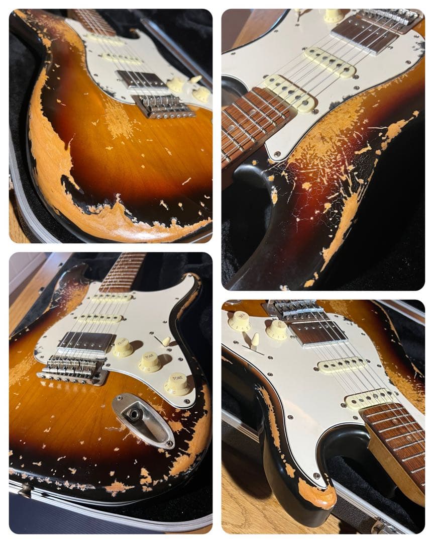 ハードレリック 60sストラトキャスター タイプ アルダーボディサンバースト