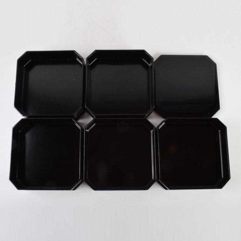 めるり 　塗師　海田宗恵造　真塗　縁高重　五段重　共箱　V　8789A