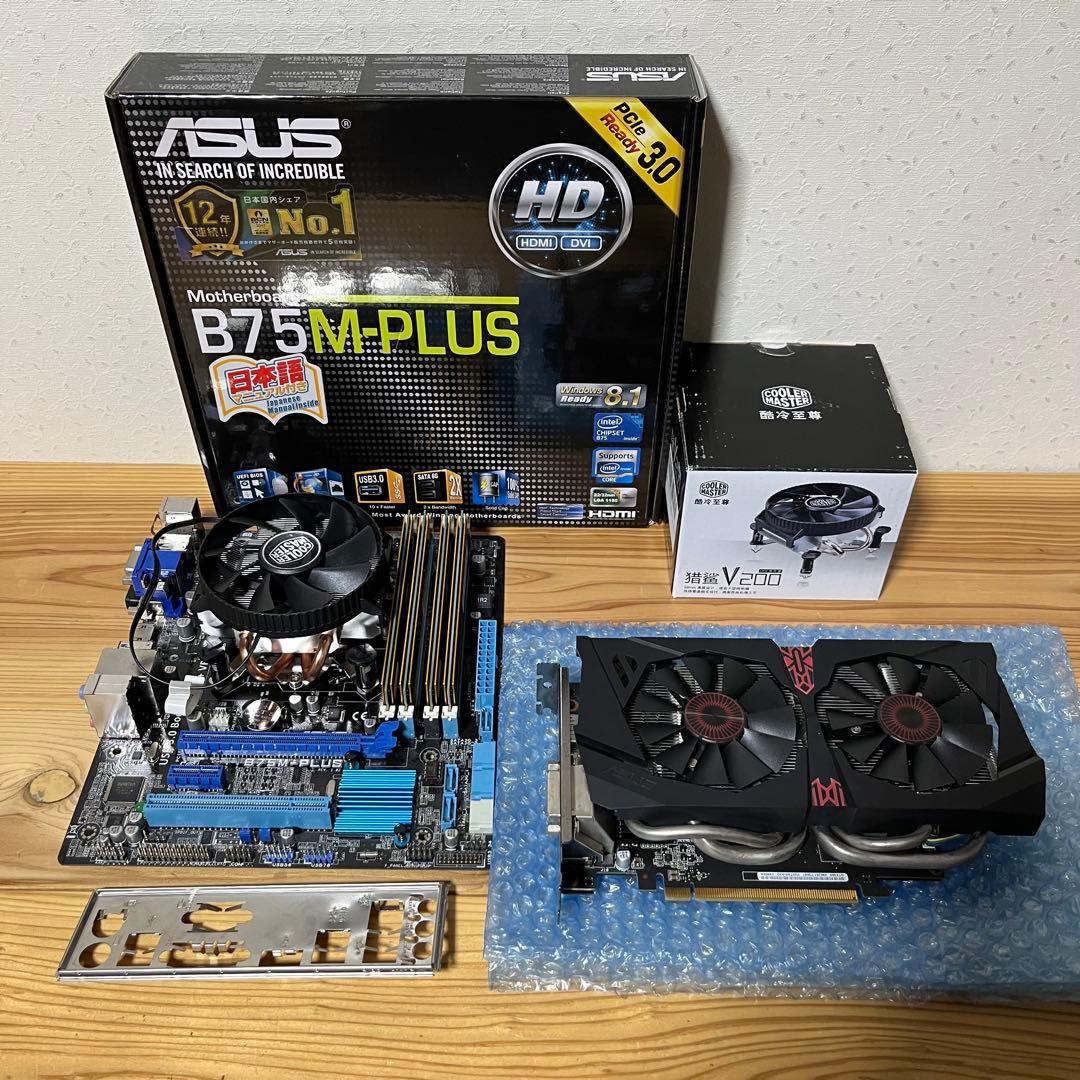 マザーボード、CPU、CPUクーラー、グラボ、メモリ 5点セット