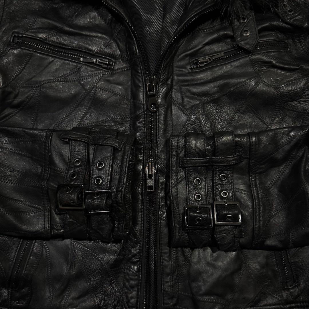 All The Way patchwork leather jacket 平成