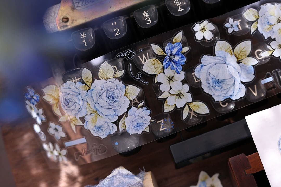 ⭐️SALE⭐️小白家文創《涧石蓝》海外マスキングテープ マステ 【2742】