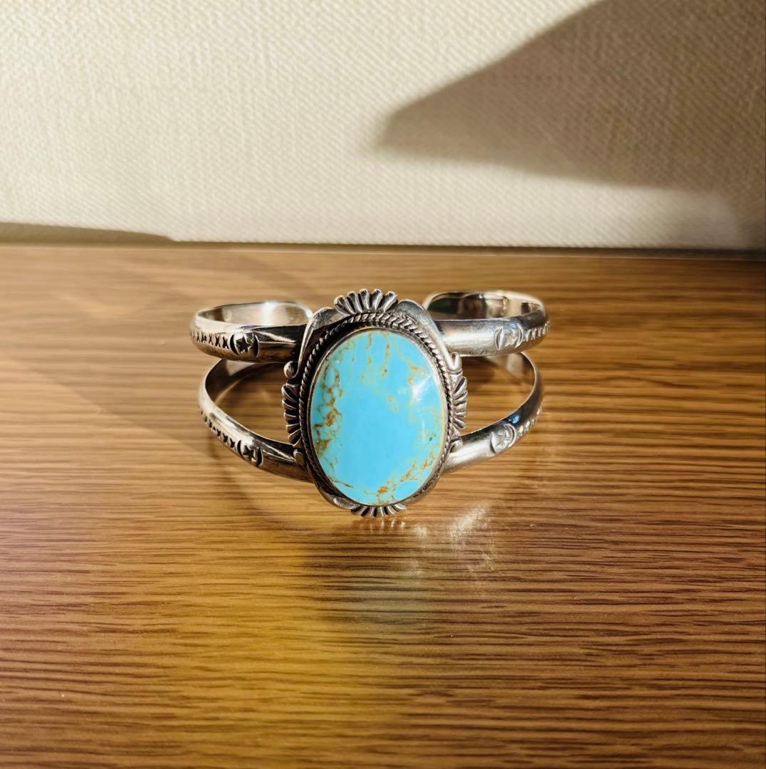 VINTAGE ビンテージ ターコイズ バングル　ブレスレット シルバー925