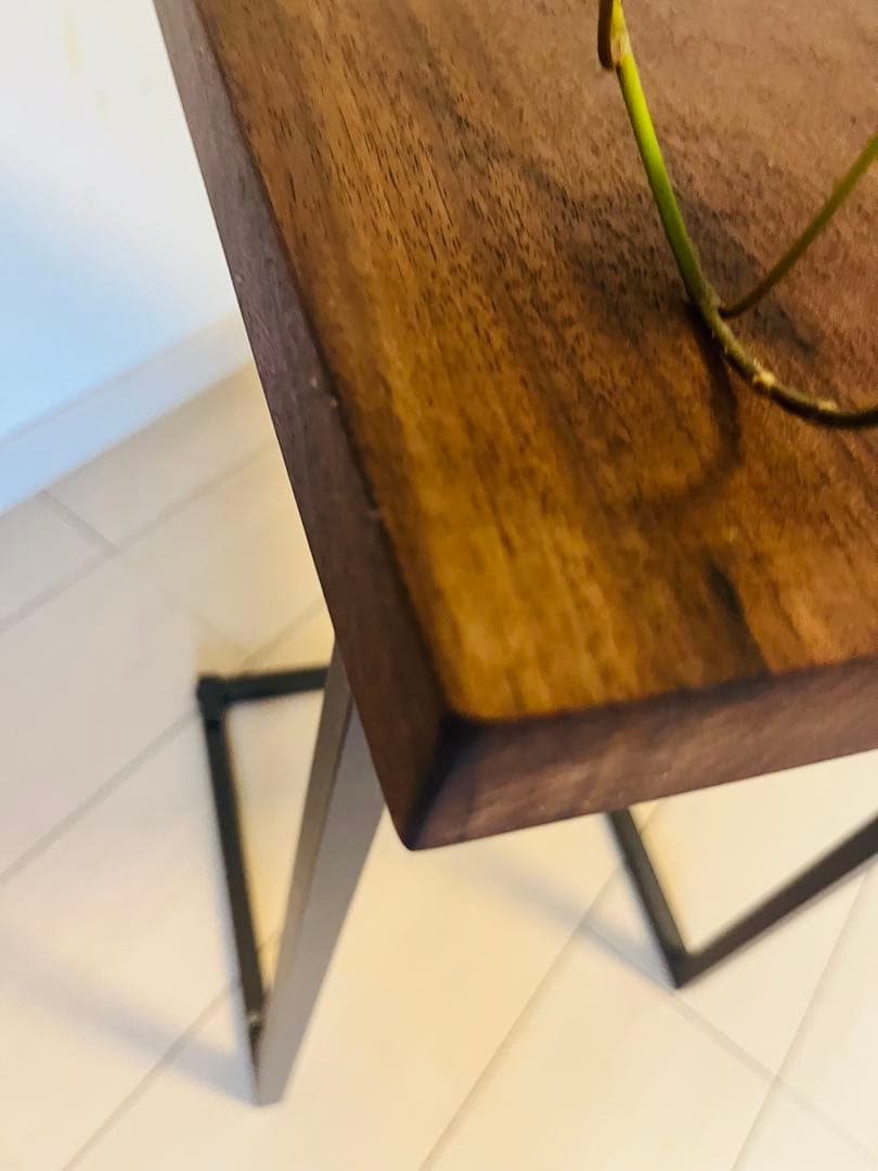 ブラックウォールナット 一枚板テーブル ソファテーブル サイドテーブル