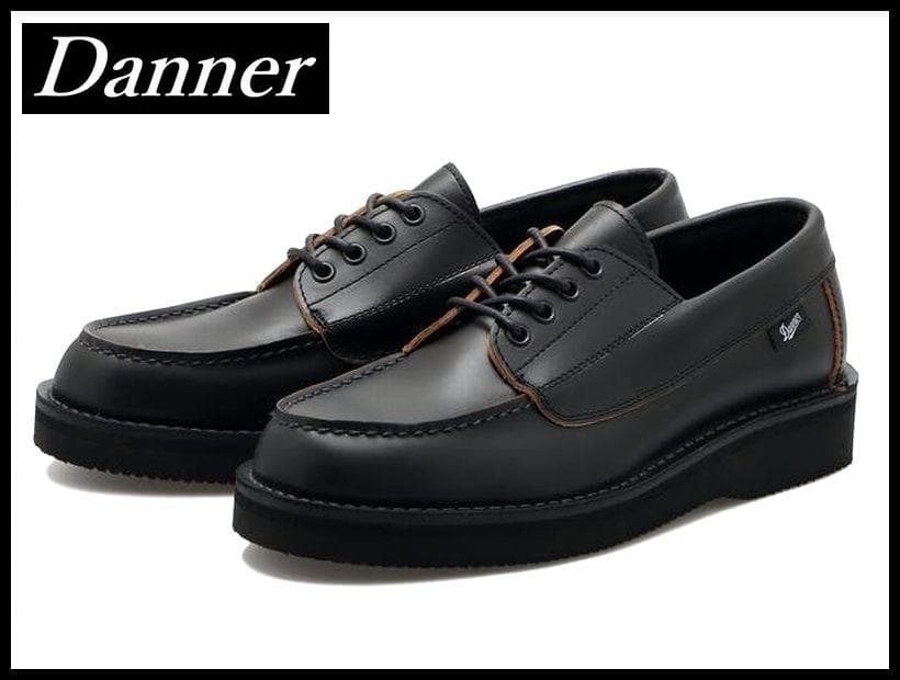 専用　ダナー ブローガン 茶芯 モカシン レザー シューズ 黒 25.5 ②
