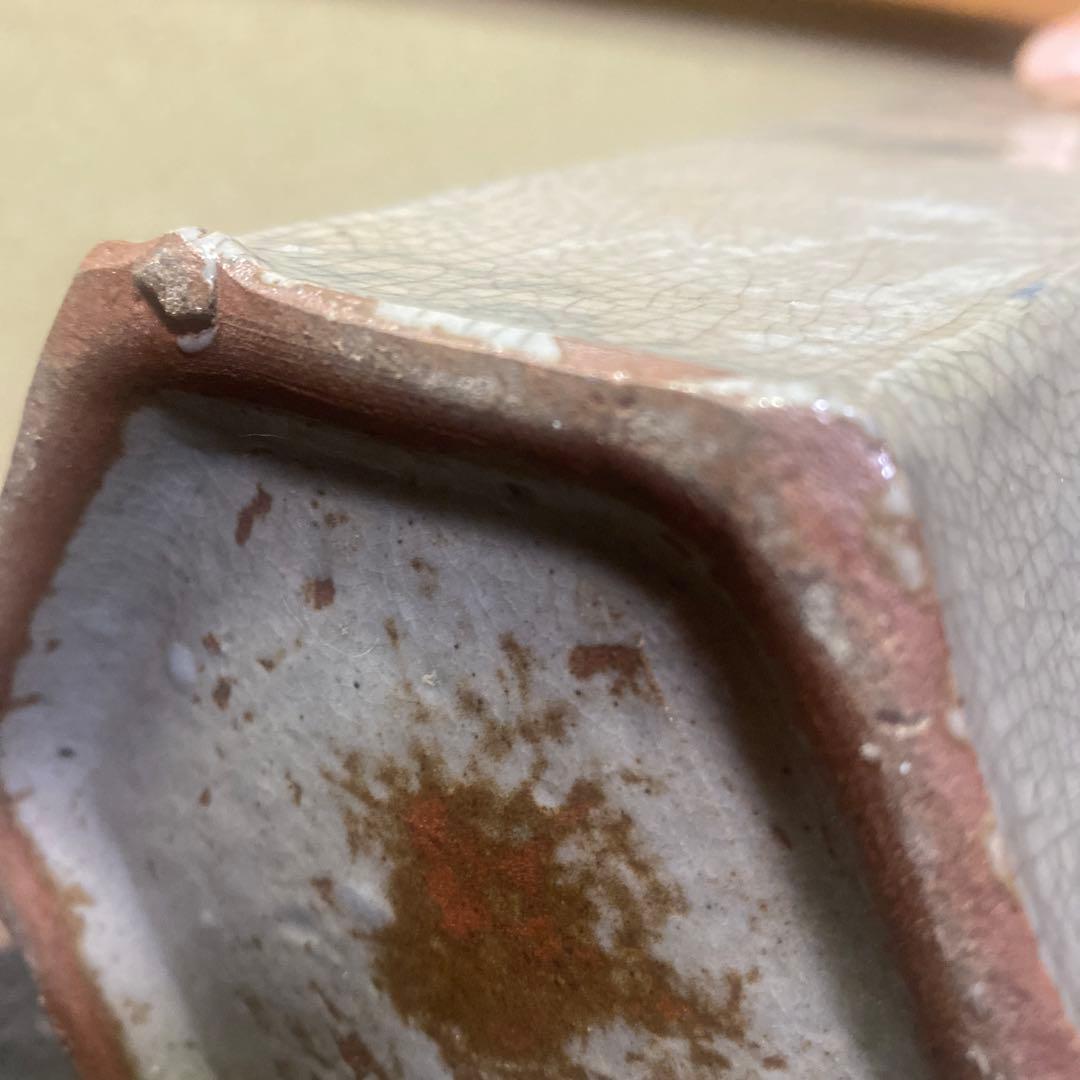 中国古玩　面取山水図花瓶【大】37cm13cm