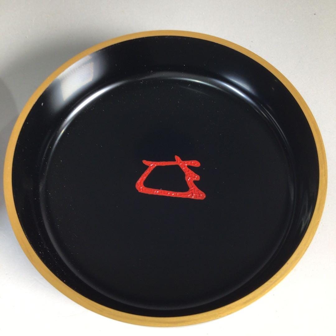 Ｎ３３５　棗　『一后一兆作』『而妙斎(千宗左)書付』『椿蒔絵』『平棗』　共箱