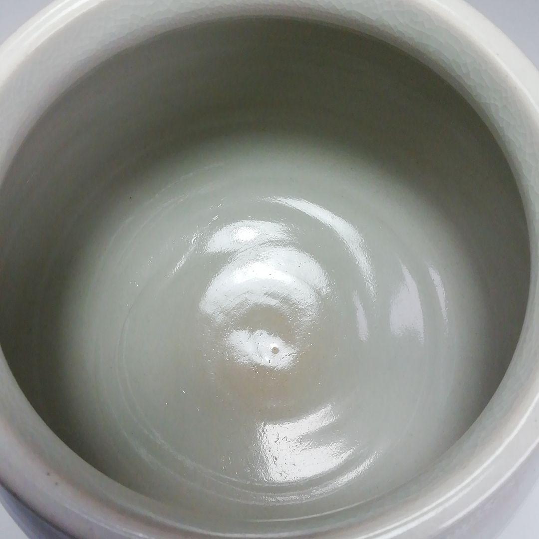 S612 水指 『三嶋芋頭水指』『開田開山造』『礼賓手』 共箱 茶道具