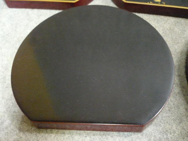 蒔絵 たけのこ掘り 半月盆 5枚 [B31441]