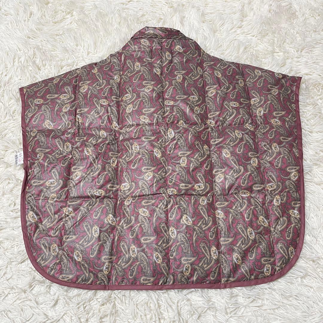 【えみ】セリーヌ ちゃんちゃんこ ダウンベスト ペイズリー 肩当て 西川