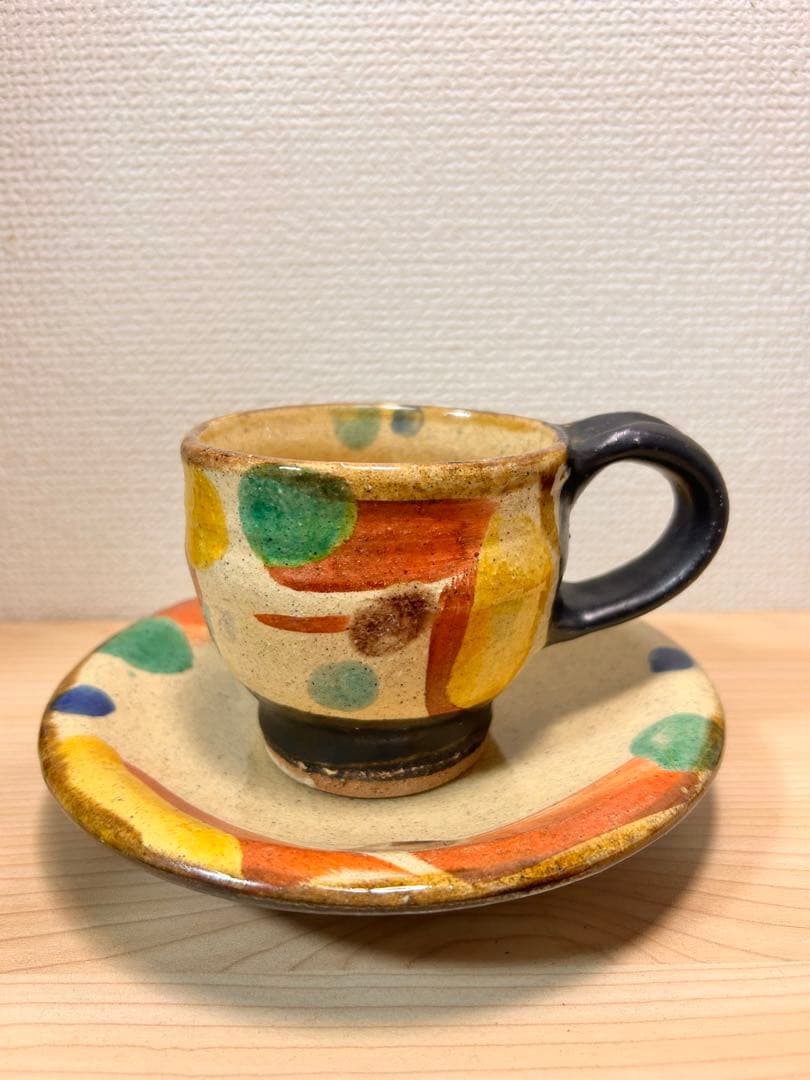 加山晴子 赤絵 カップ&ソーサー 検）壺屋焼 やちむん 民藝 - メルカリ