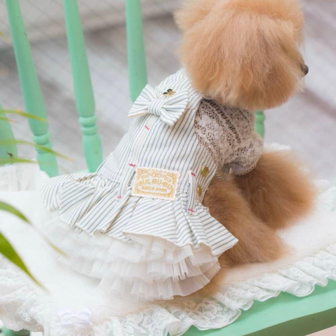 ブルブブ☆即完売ヒッコリージャンスカXS☆サックス☆スカート新品タグ