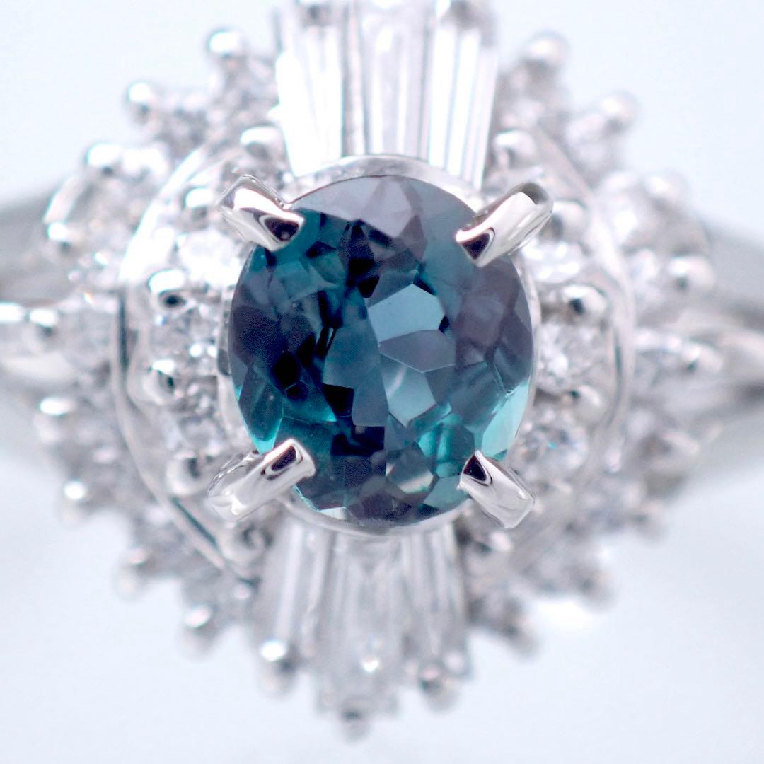 三越 極上アレキサンドライト0.31ct ダイヤ0.30ct Pt900 リング