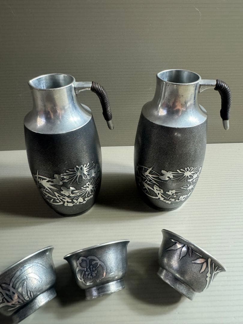 1560 薩摩錫器 本錫　酒器セット