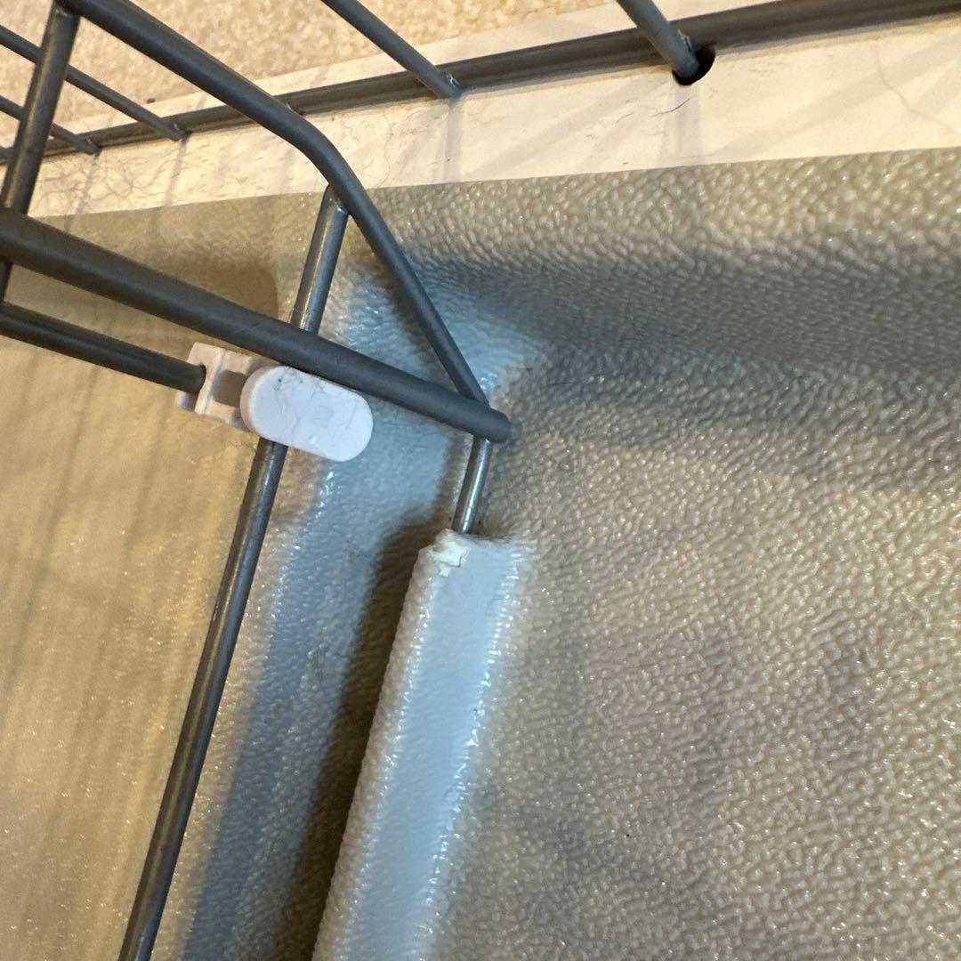 犬用ホワイトケージ 124cm x 62.5cm x 70cm 屋根面付き