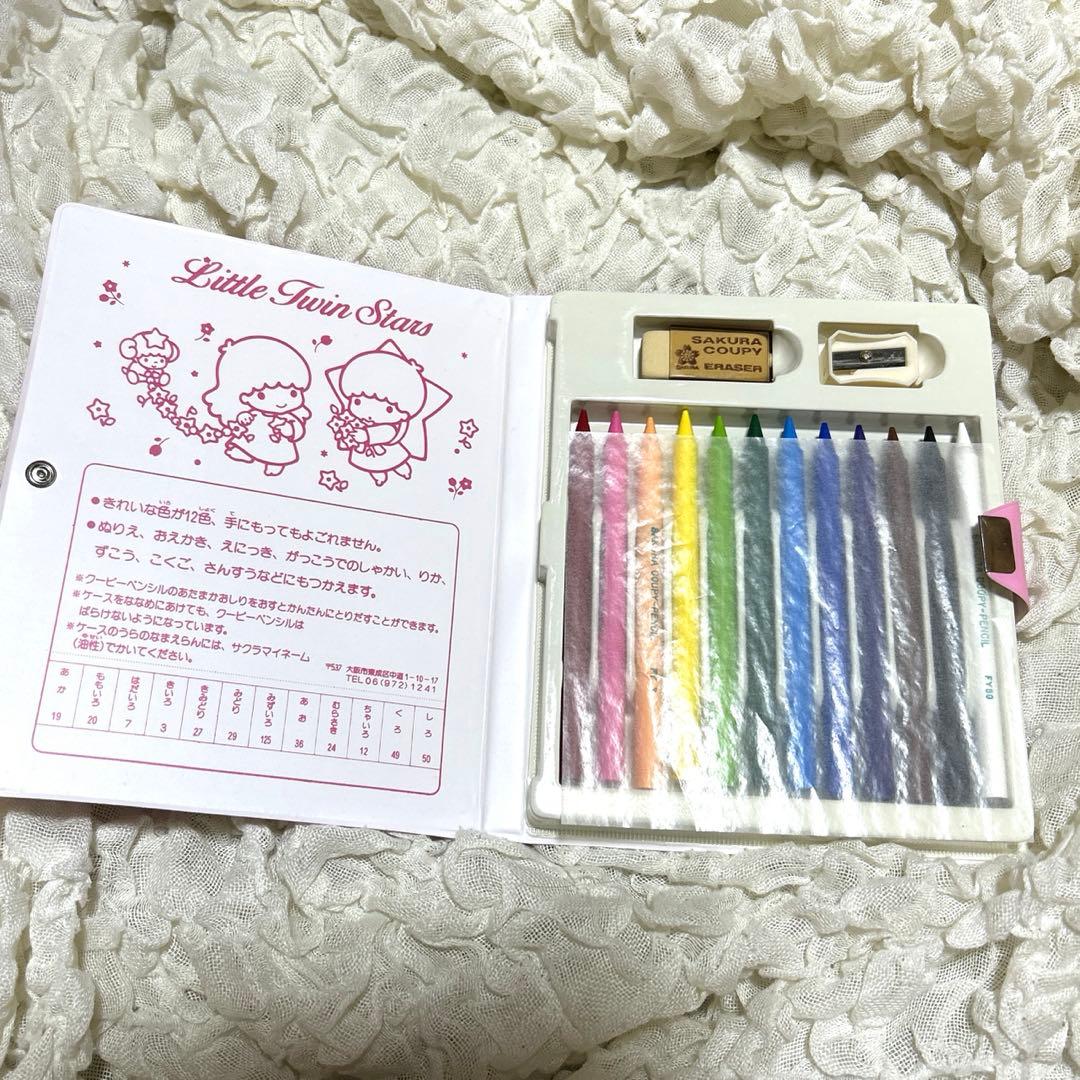 希少 レトロ リトルツインスターズ サクラ クーピー ペンシル 12