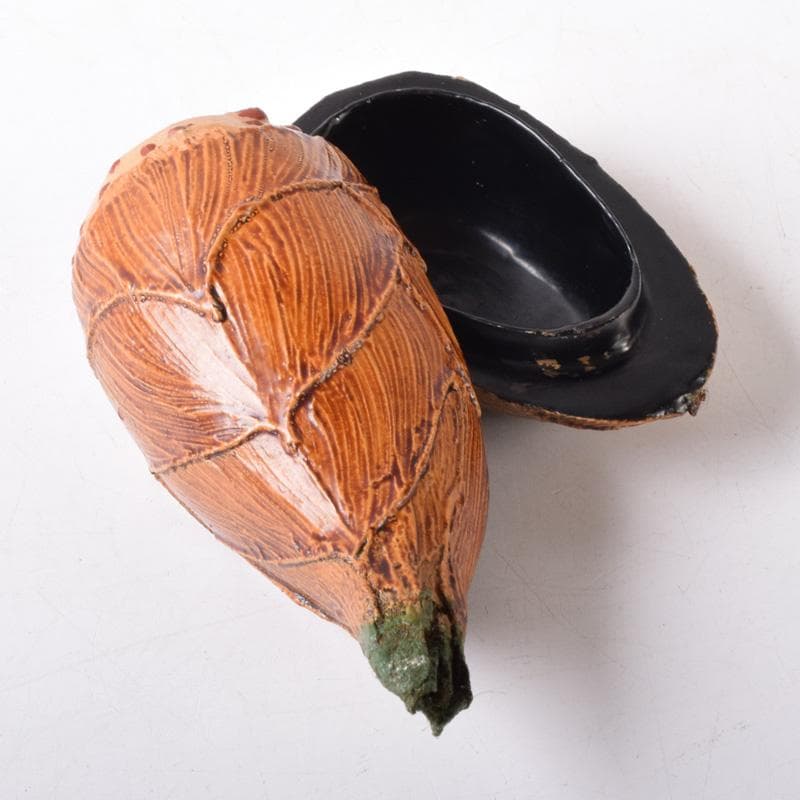 茶道具二代中川正斉作乾漆筍香合共箱V7702