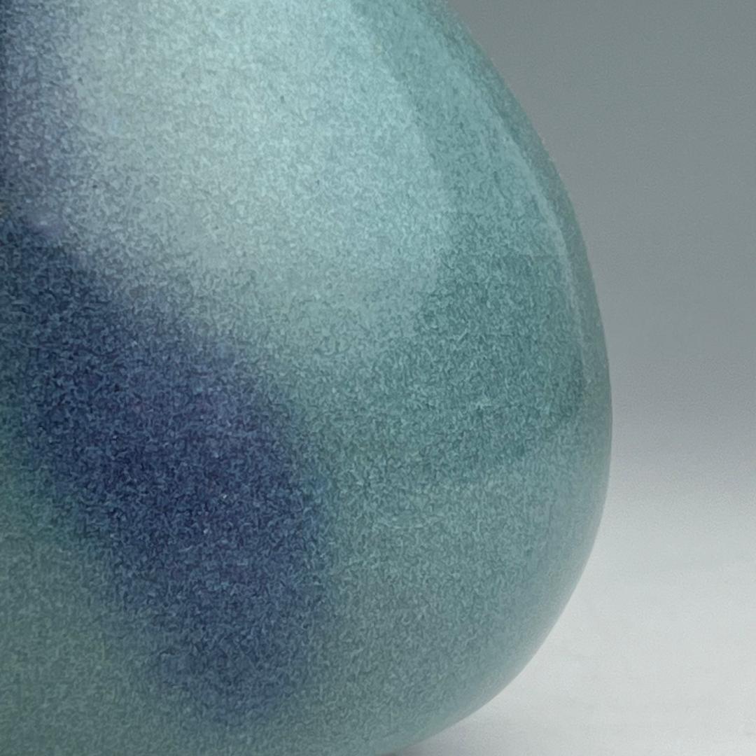 鈞窯天藍釉紫斑長頸瓶 中国古玩 中国美術 唐物 A960