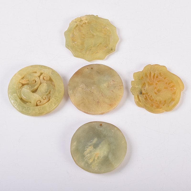 中国 玉石彫刻 玉器 玉珮 根付 11点まとめて V R8957