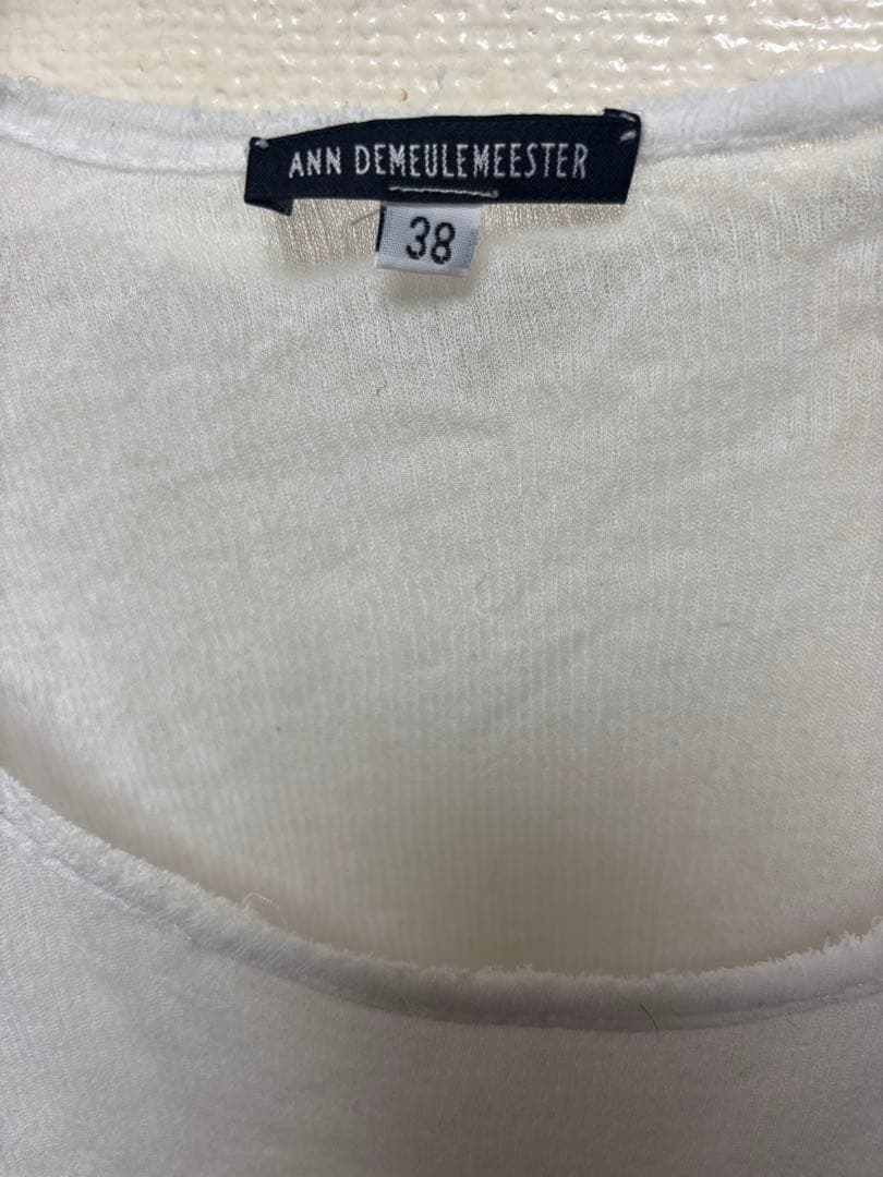 ANN DEMEULEMEESTER ホワイト アシンメトリータンクトップ 38