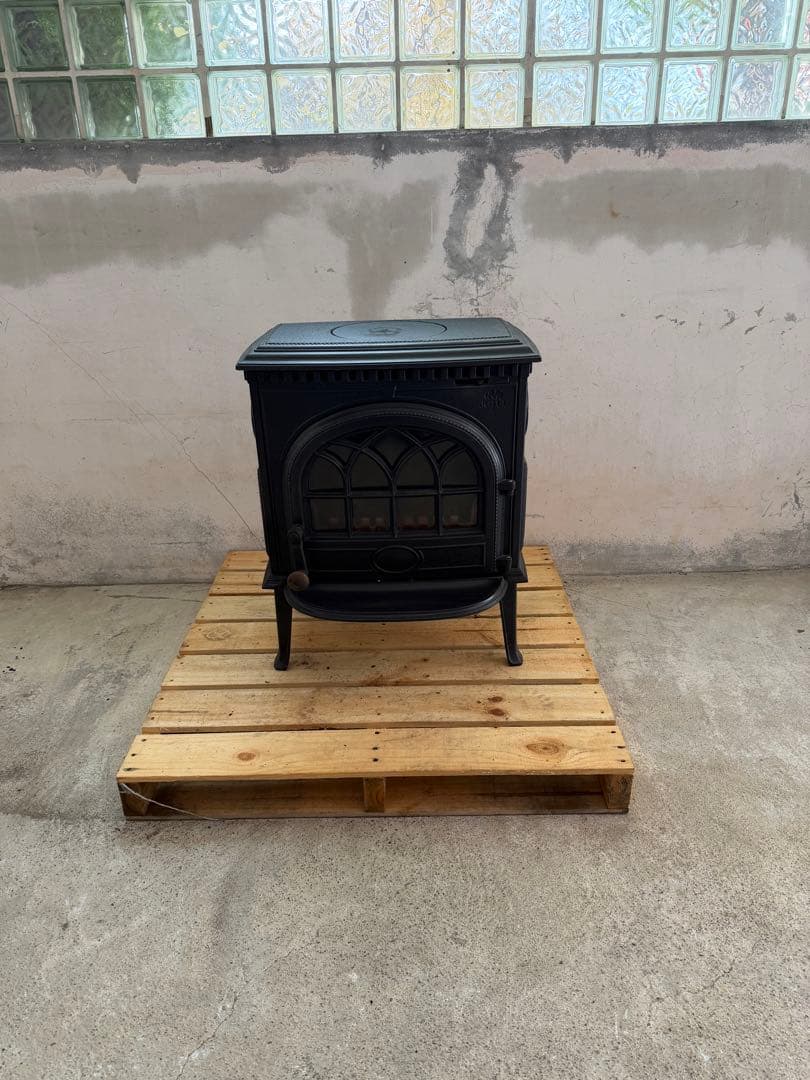 Ｋ 薪ストーブ　ヨツール　Ｆ３　煙突6本二重煙突3本　付属品他　JOTUL