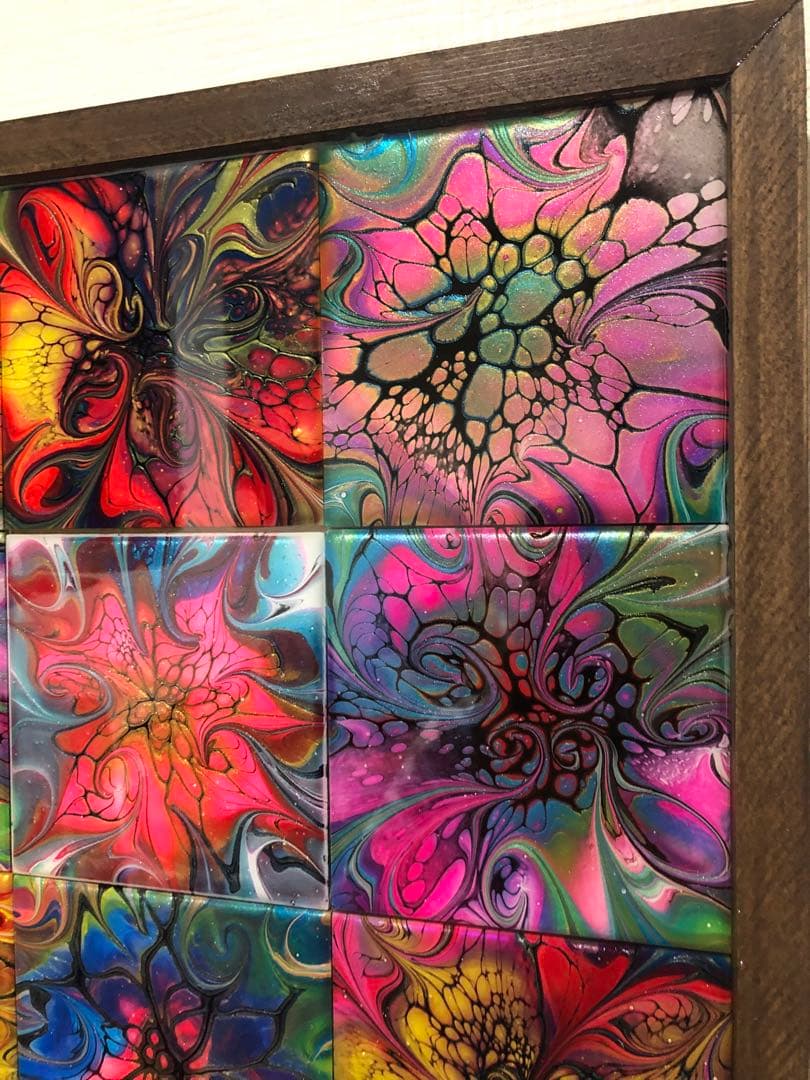 『千賀輝天』フルイドアート　現代アート　抽象画　ポーリングアート