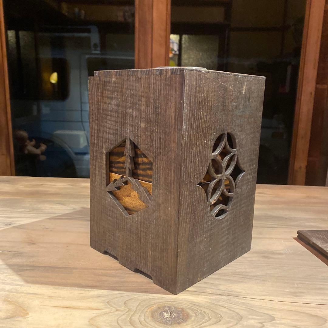 戦前 木製 仕出し弁当箱 透かし彫り 屋号入り 古道具 - メルカリ