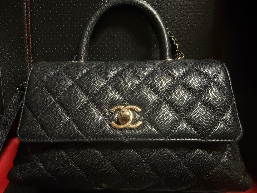Chanel キルティング レザーハンドバッグ