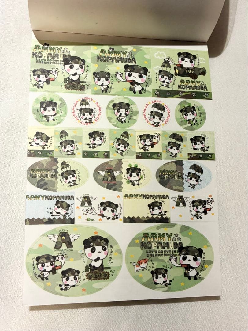 平成レトロ キャラクター メモ帳 ぱんだ アーミーこぱむだ パンダ