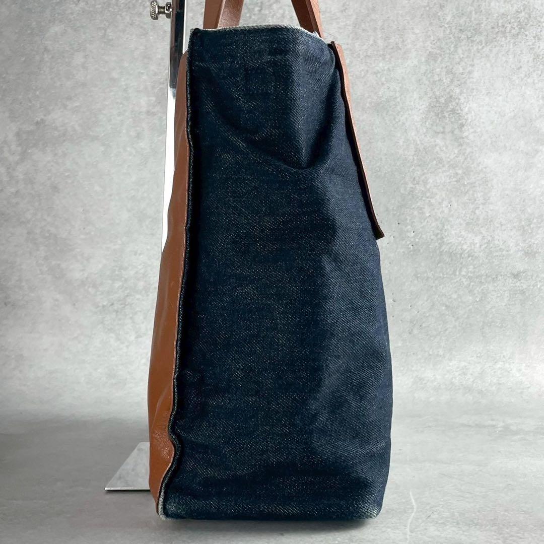 美品✨MARNI MUSEO SOFT デニム レザー A4可 トートバッグ