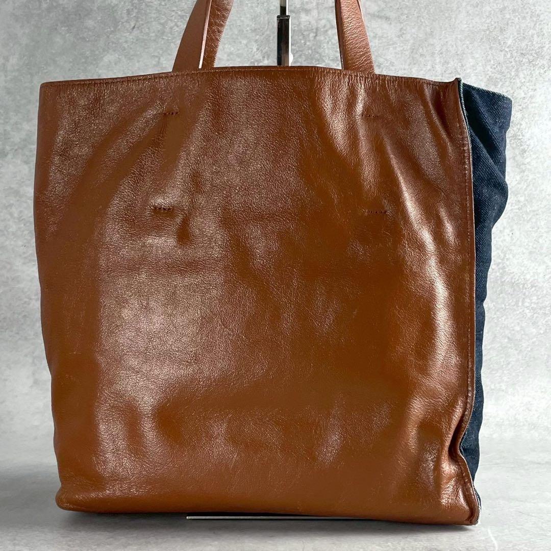美品✨MARNI MUSEO SOFT デニム レザー A4可 トートバッグ