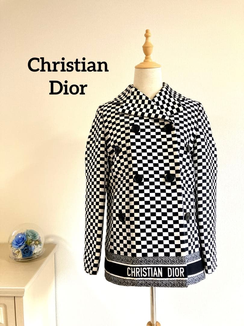 Christian Dior チェック柄ジャケット　ショートコート　runway Christian Dior - Christian Dior チェック柄ジャケット ショート