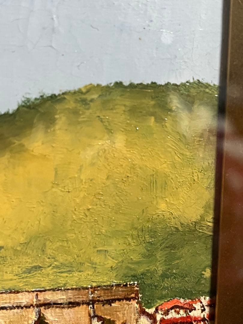 荒木淳一 油彩画 風景画 サイン入り 額装